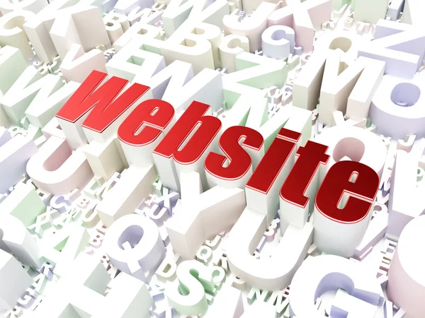 Desarrollo Web Concepto SEO: Sitio Web en alfabeto — Foto de Stock