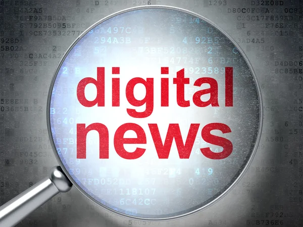 News concept: vetro ottico con parole Digital News — Foto Stock