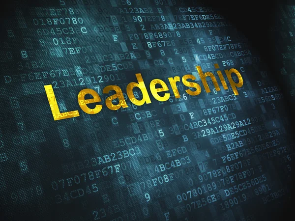 Affärsidé: ledarskap på digital bakgrund — Stockfoto