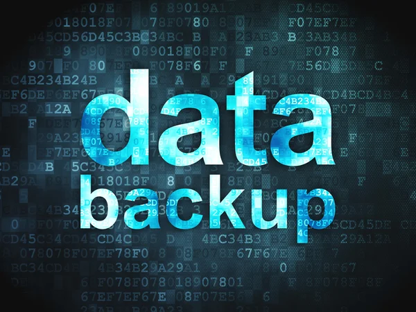 Informatie concept: gegevens back-up op digitale achtergrond — Stockfoto