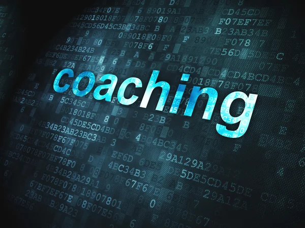 Concetto di istruzione: Coaching su sfondo digitale — Foto Stock