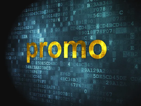 Advertising concept: Promo on digital background — Stock Photo, Image