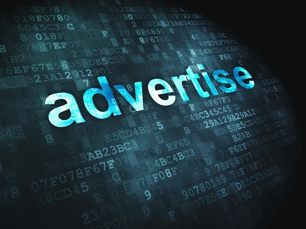 Advertising concept: Advertise on digital background — Stock Photo, Image