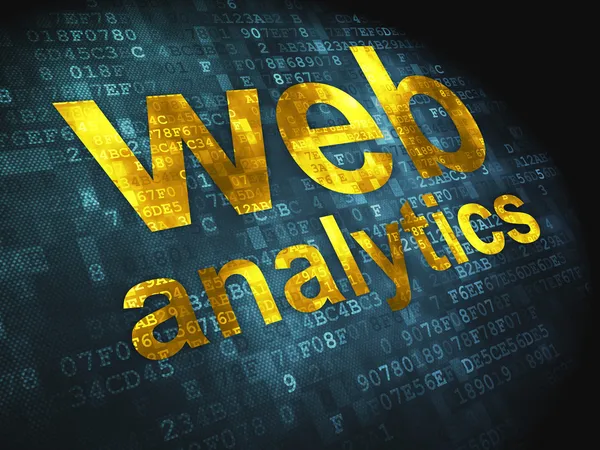 SEO web σχεδιασμό έννοια: Web Analytics σε ψηφιακό φόντο — Φωτογραφία Αρχείου