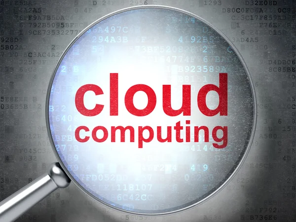 Cloud computing teknik, nätverk koncept: optiska glas wi — Stockfoto