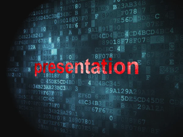 Marketing concept: Presentation on digital background — Stock Photo, Image