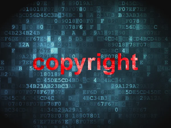 Conceito de marketing: Direitos autorais sobre fundo digital — Fotografia de Stock