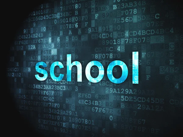 Education concept: School on digital background — Stock Photo, Image