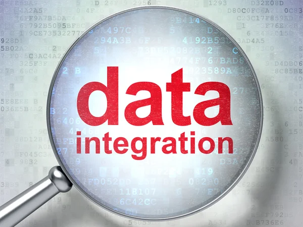 Concepto de información: vidrio óptico con palabras Data Integration —  Fotos de Stock