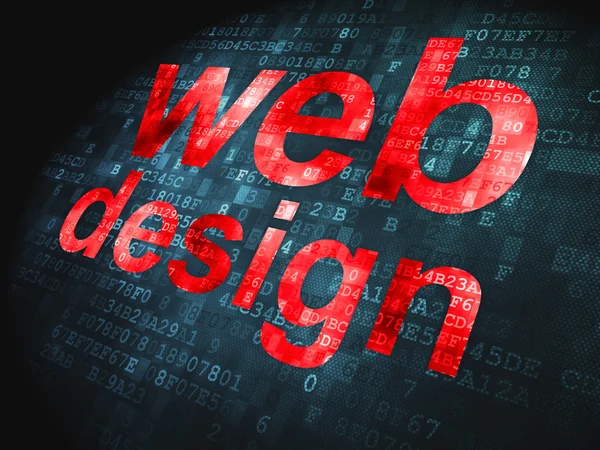 SEO web utvecklingskoncept: Web Design på digital bakgrund — Stockfoto