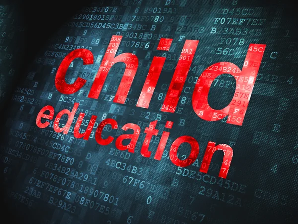 Bildungskonzept: Kindererziehung auf digitalem Hintergrund — Stockfoto
