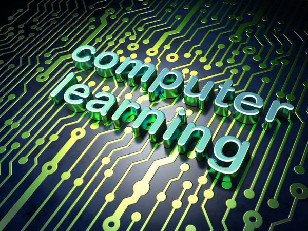 Concepto de educación: placa de circuito con palabra Computer Learning —  Fotos de Stock