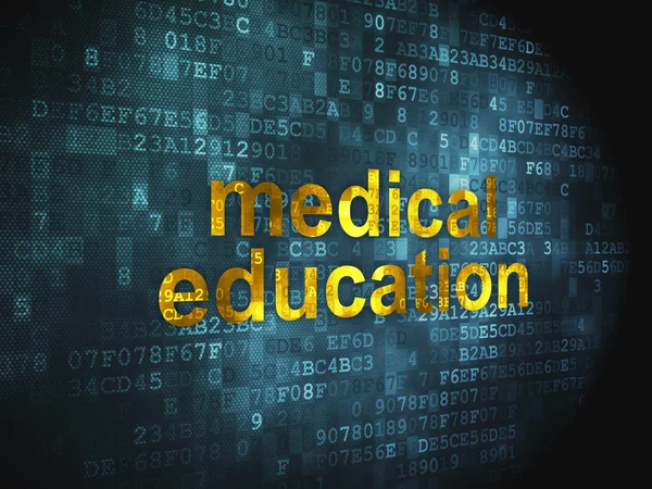 Concept d'éducation : Éducation médicale sur fond numérique — Photo