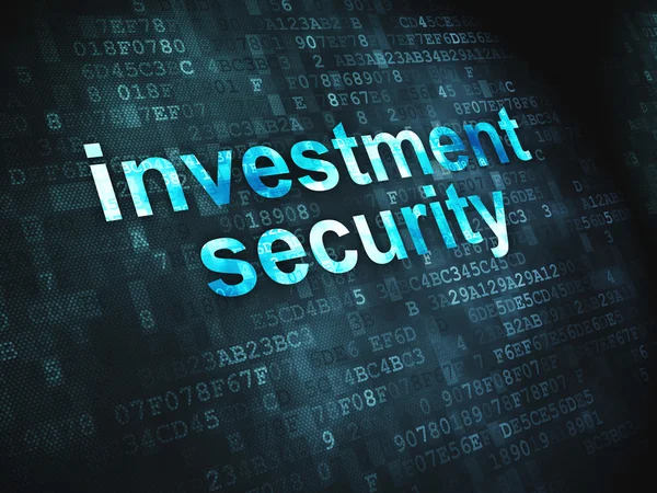 Skydd koncept: investeringssäkerhet på digital bakgrund — Stockfoto