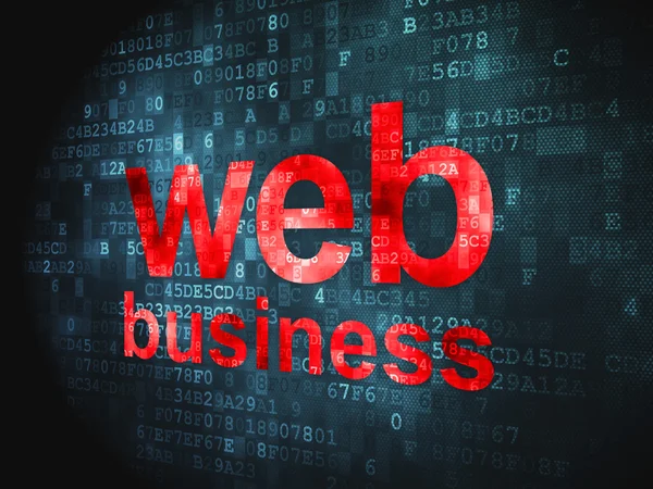 Conceito de web design SEO: Web Business em fundo digital — Fotografia de Stock