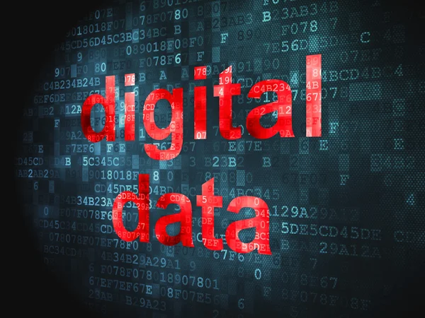 Concepto de información: datos digitales sobre fondo digital —  Fotos de Stock