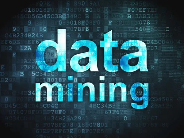 Concepto de datos: Minería de datos sobre fondo digital — Foto de Stock