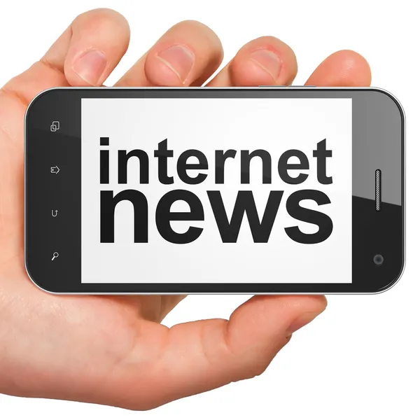 News concept: Internet News on smartphone — Stock Photo, Image