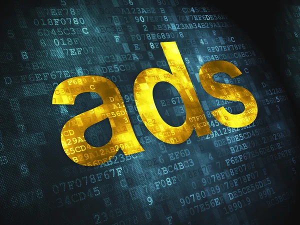 Advertising concept: Ads on digital background — Stock Photo, Image