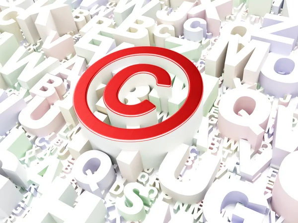 Law concept: Copyright on alphabet background — Stock Photo, Image