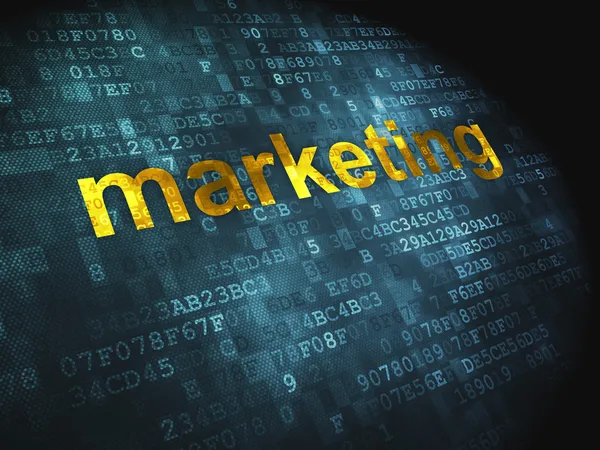 Concepto de marketing: Marketing sobre fondo digital — Foto de Stock