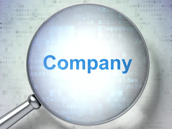 Koncepcja Biznesowa: firma ze szkła optycznego — Zdjęcie stockowe