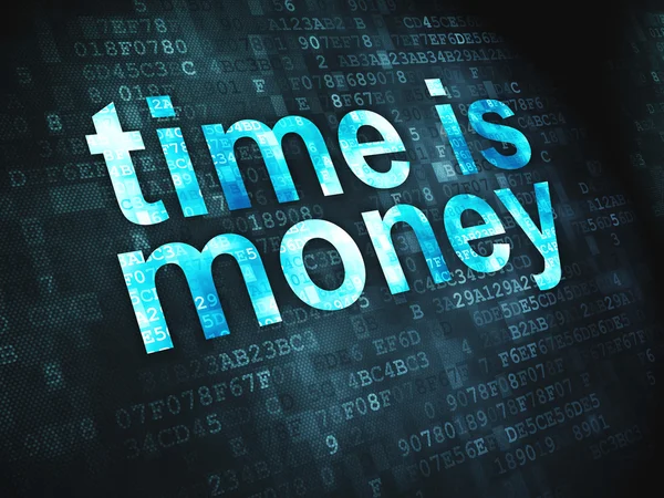 Time concept: Time is Money on digital background — Stock Photo, Image