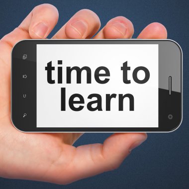 Zaman çizelgesi kavramı: zaman smartphone cep telefonu ile öğrenin