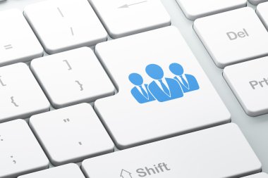 Haber kavramı: bilgisayar klavye arka plan üzerinde iş