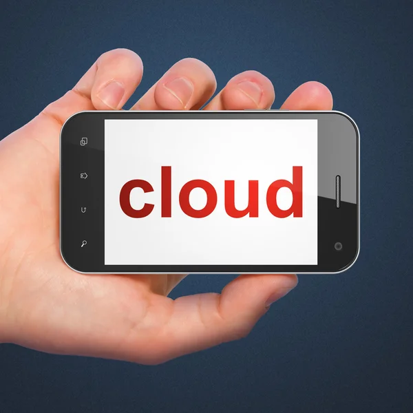 Networking concept: Cloud on smartphone — Stock Photo, Image