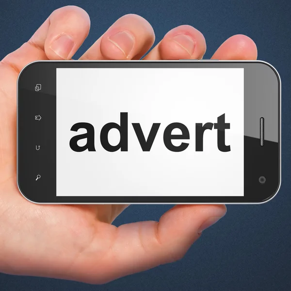 Marketing concept: advertentie op smartphone — Stockfoto