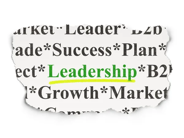 Geschäftskonzept: Führung auf dem Papier — Stockfoto