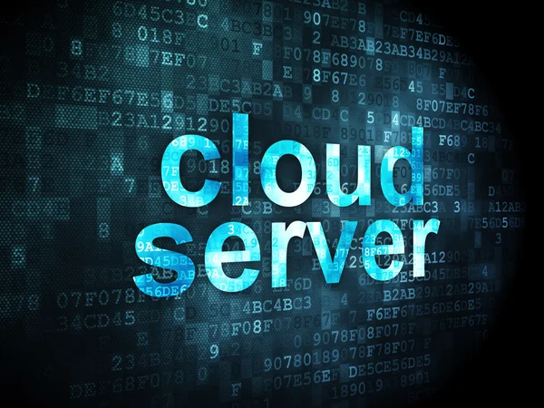 Концепція мережі: хмарний сервер на цифровому фоні — стокове фото
