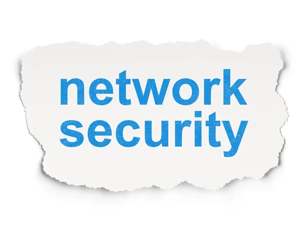 Sikkerhedskoncept: Netværkssikkerhed på papirbaggrund - Stock-foto