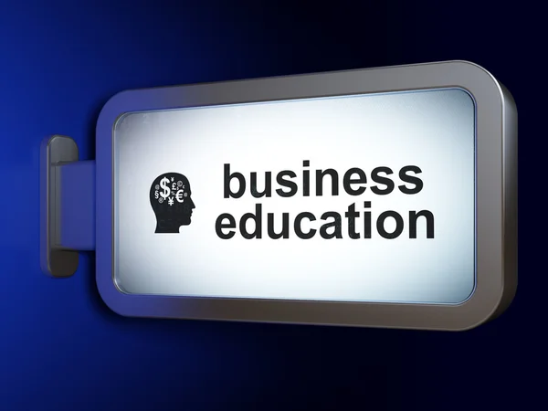 Concept d'éducation : Business Education and Finance Symbole sur le projet de loi — Photo