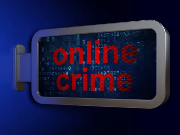 Concetto di sicurezza: criminalità online su sfondo cartellone — Foto Stock