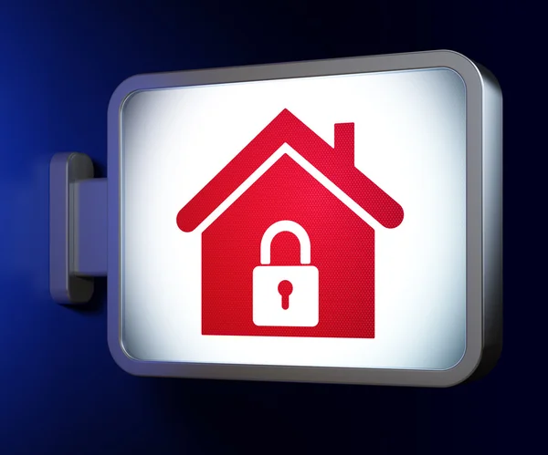 Protection concept: Home on billboard background — Stock Photo, Image