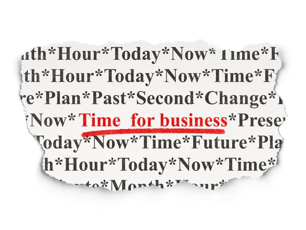 Zeitkonzept: Zeit für das Geschäft auf Papier — Stockfoto