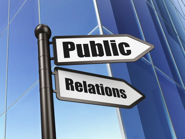 Advertising concept: Public Relations on Business Building backg — Stock Photo, Image