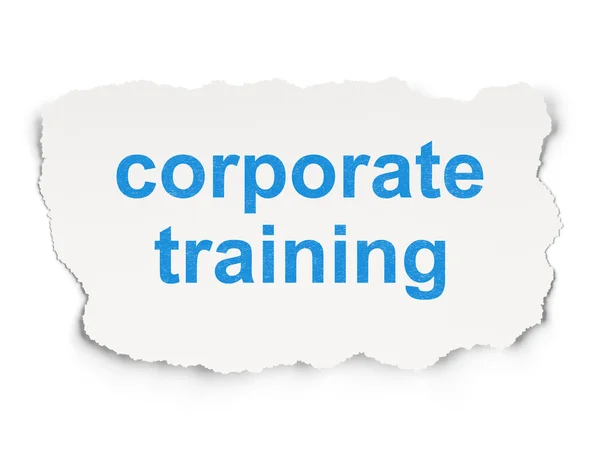 Onderwijs concept: Corporate Training op papier achtergrond — Stockfoto