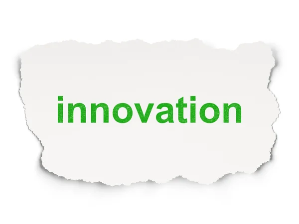 Affärsidé: Innovation på papper bakgrund — Stockfoto