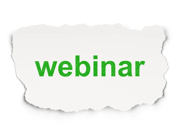 Education concept: Webinar on Paper background — Stock Photo, Image