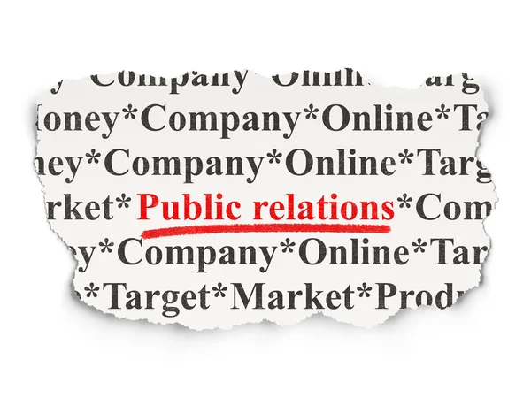 Marketing concept: Public Relations on Paper background — Stock Photo, Image