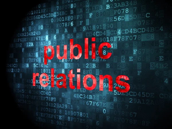 Advertising concept: Public Relations on digital background — Stock Photo, Image