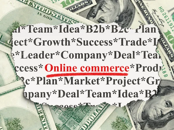 Finance concept: Online Commerce on Money background — Stock Photo, Image