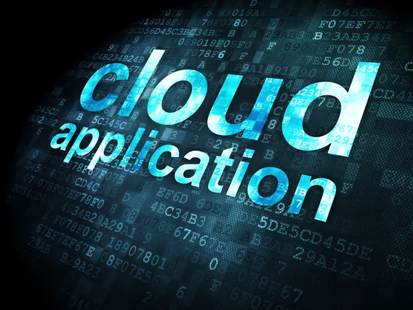 Applicazione Cloud su sfondo digitale — Foto Stock