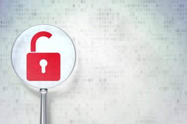 Bilgi kavramı: basamak üzerinde optik cam asma kilit açıldı