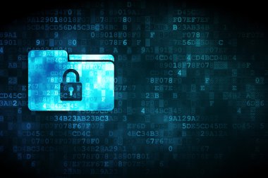 İş kavramı: dijital arka plan üzerinde klasör