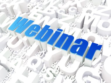 Eğitim kavramı: alfabe arka plan webinar