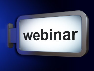 Eğitim kavramı: billboard arka plan Webinar